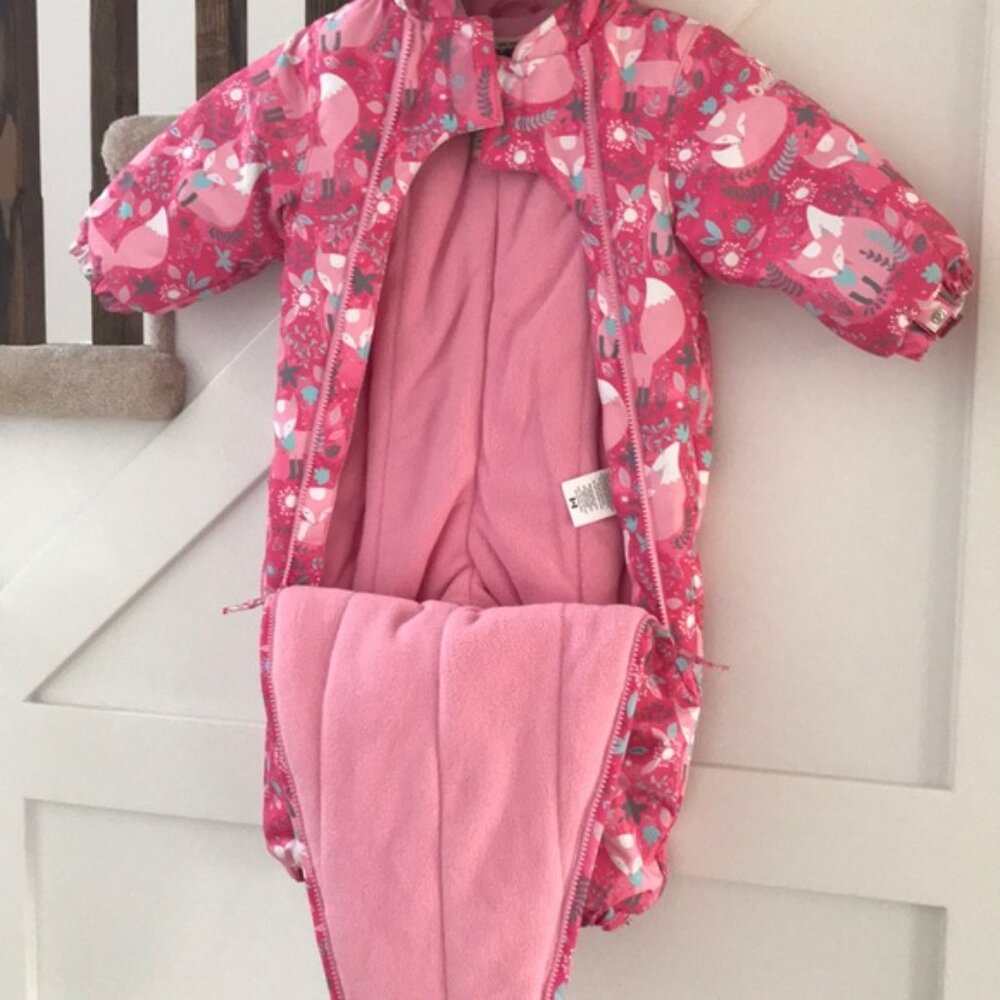 18M OshKosh Toddler Baby Girl Pink Bunting Snowsuit One Piece - Picture 5 of 11